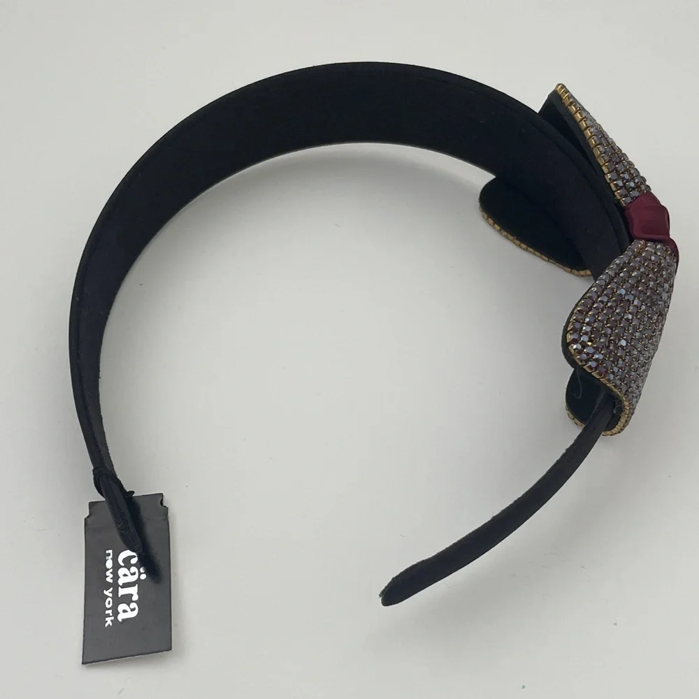 5006. Cära New York Elegant Black and Red Bow Headband